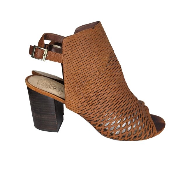 Vince Camuto size 11 Brown Open Toe Heeled Sandals With Cut-Out Design - Picture 9 of 9